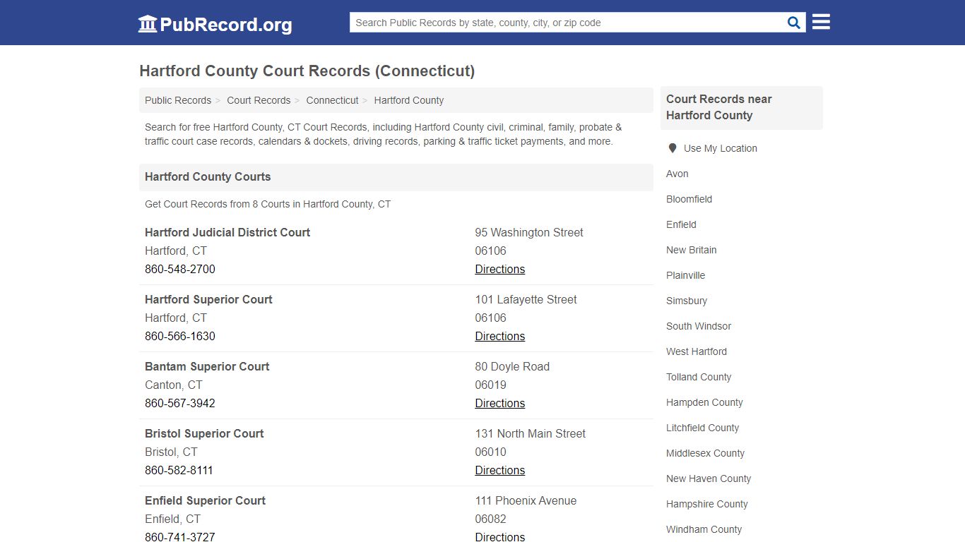 Free Hartford County Court Records (Connecticut Court Records)